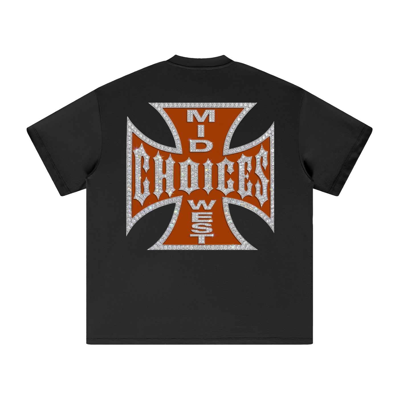 Midwest Chop Diamonds motorcycle graphic t-shirt by Choices Garments & Atelier