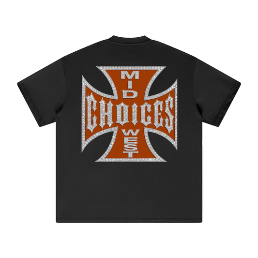 Midwest Chop Diamonds motorcycle graphic t-shirt by Choices Garments & Atelier