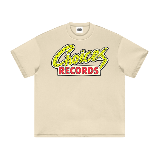 Records music graphic t-shirt with vintage record inspired artwork by Choices Garments & Atelier