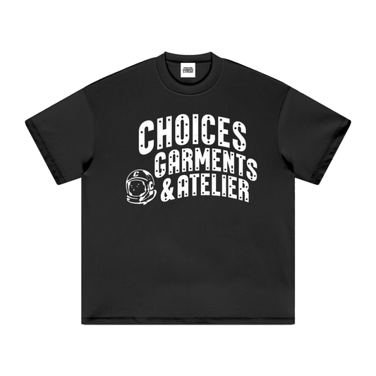 BBC futuristic space graphic t-shirt by Choices Garments & Atelier