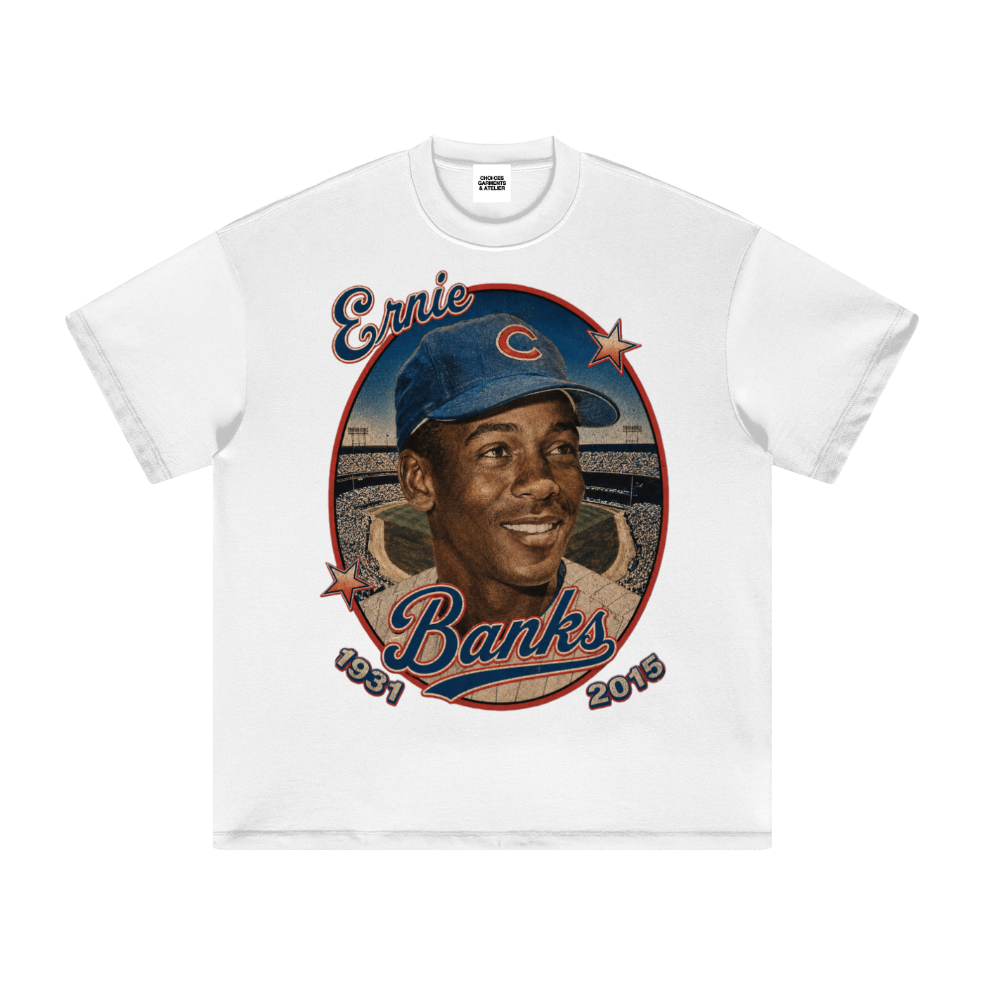 Ernie Chicago baseball inspired graphic t-shirt by Choices Garments & Atelier