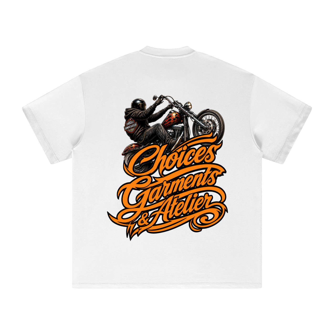 HD Org motorcycle heritage graphic t-shirt by Choices Garments & Atelier