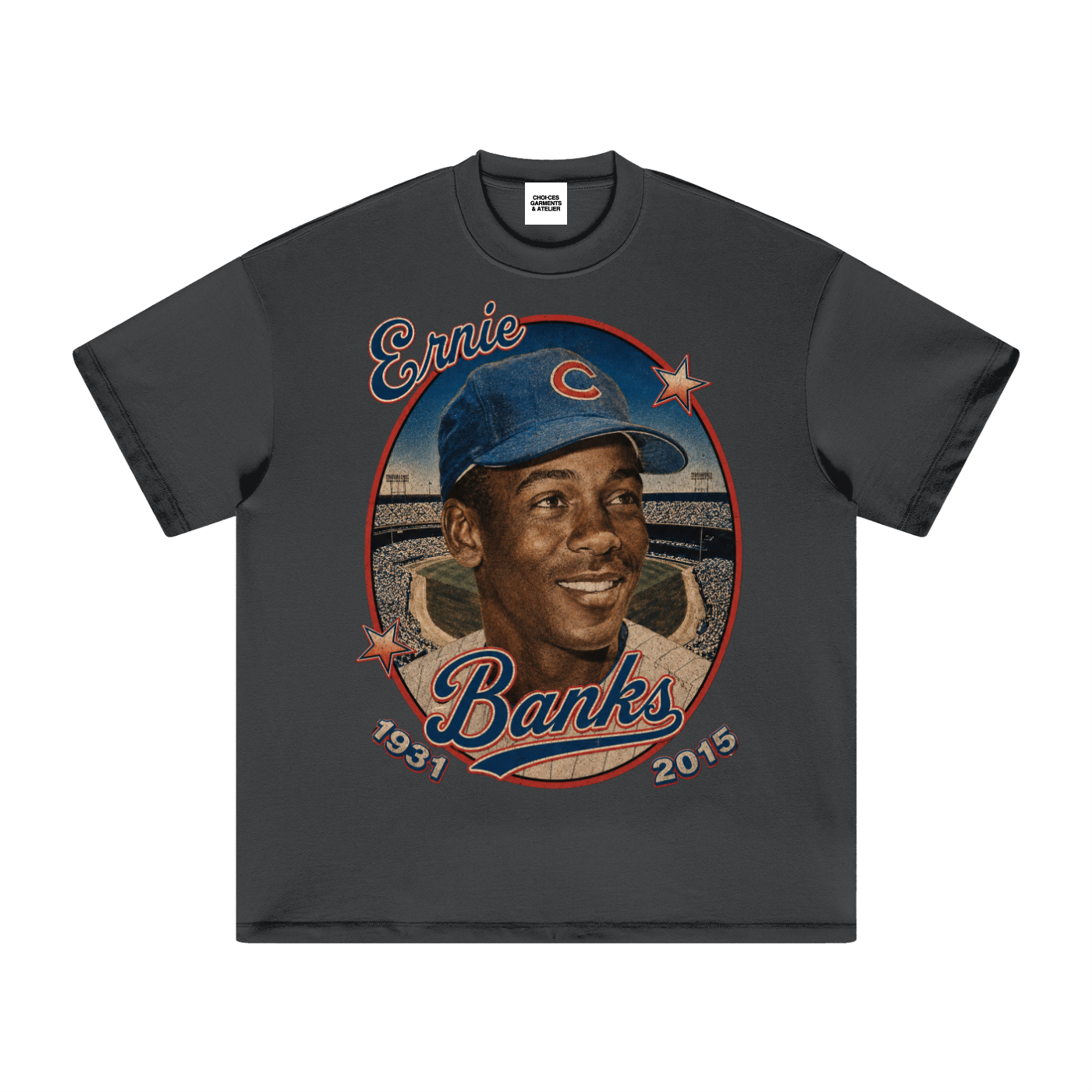 Ernie Chicago baseball inspired graphic t-shirt by Choices Garments & Atelier